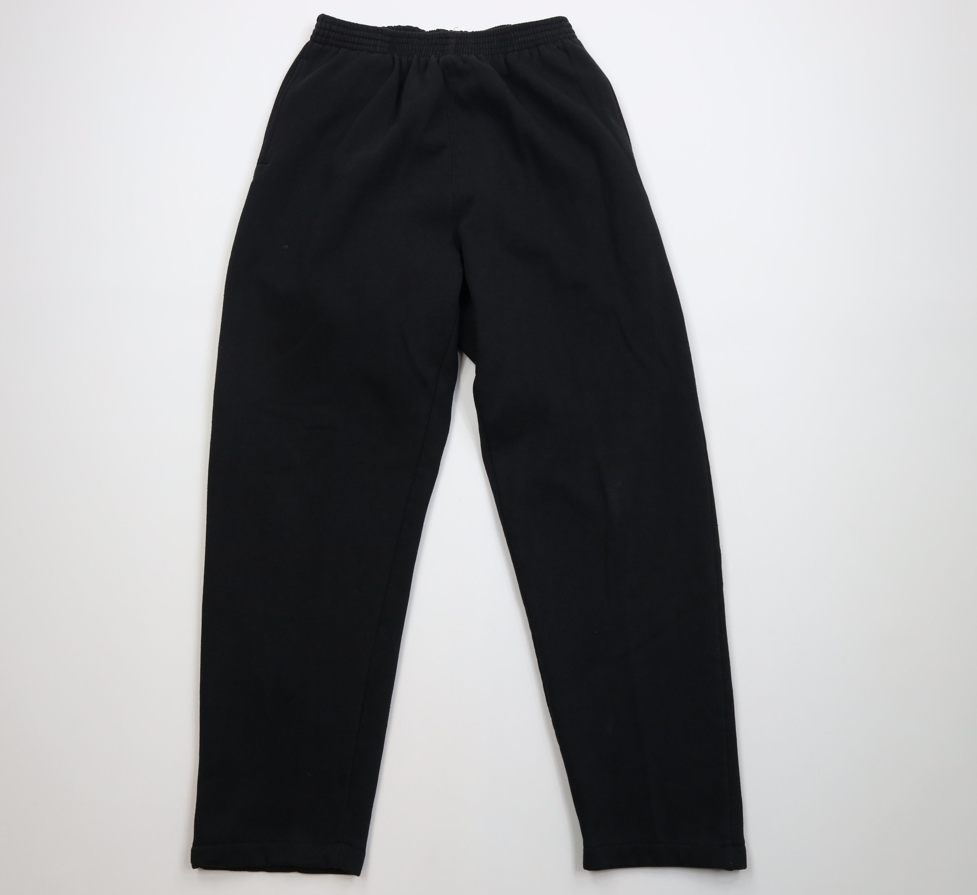 Vintage Vintage 90s Streetwear Blank Sweatpants Pants Black Size 26" / US 2 / IT 38 - 1 Thumbnail