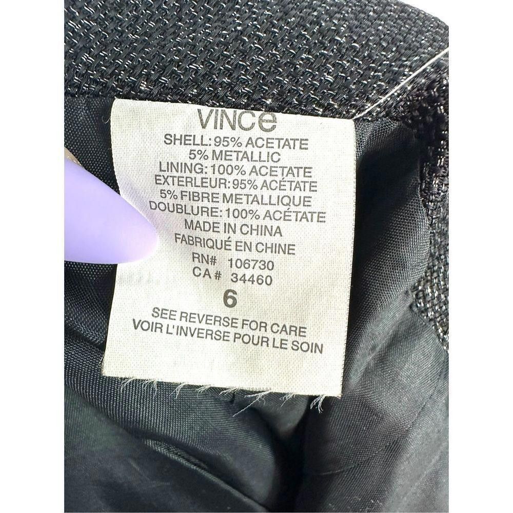 Vince Vince Black and Metallic Silver Pleated Tweed Mini Skirt 6 Size 28" / US 6 / IT 42 - 6 Thumbnail