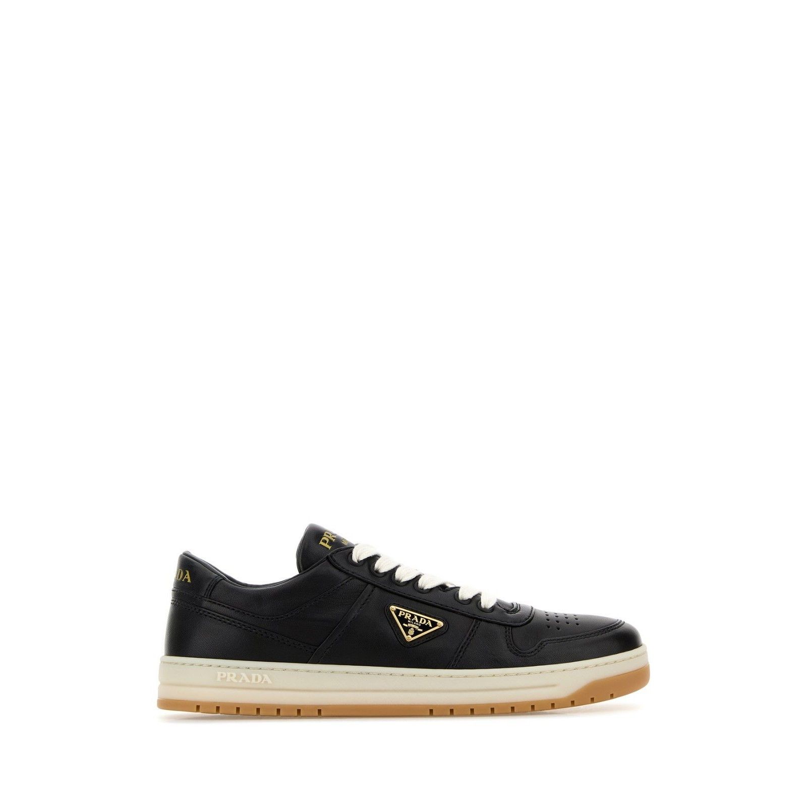 PRADA Downtown Black Leather Sneakers New And Authentic (Wom