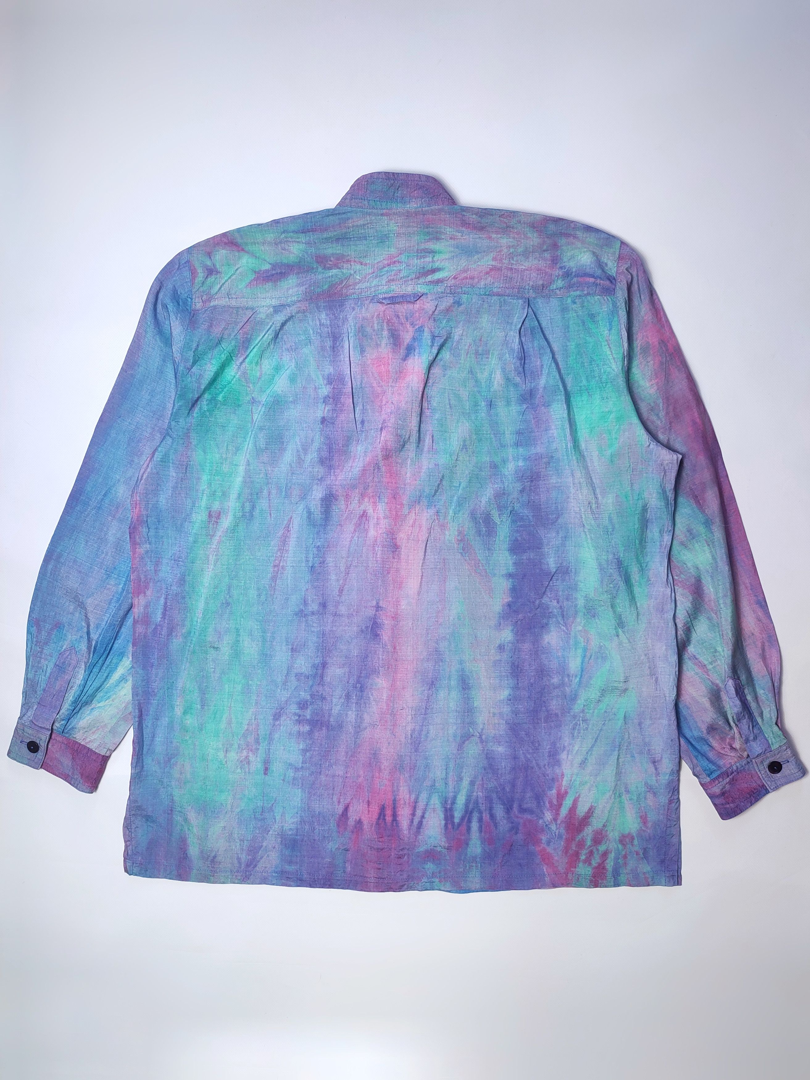Vintage Vintage Tie Dye Silk Shirt Size US M / EU 48-50 / 2 - 6 Thumbnail