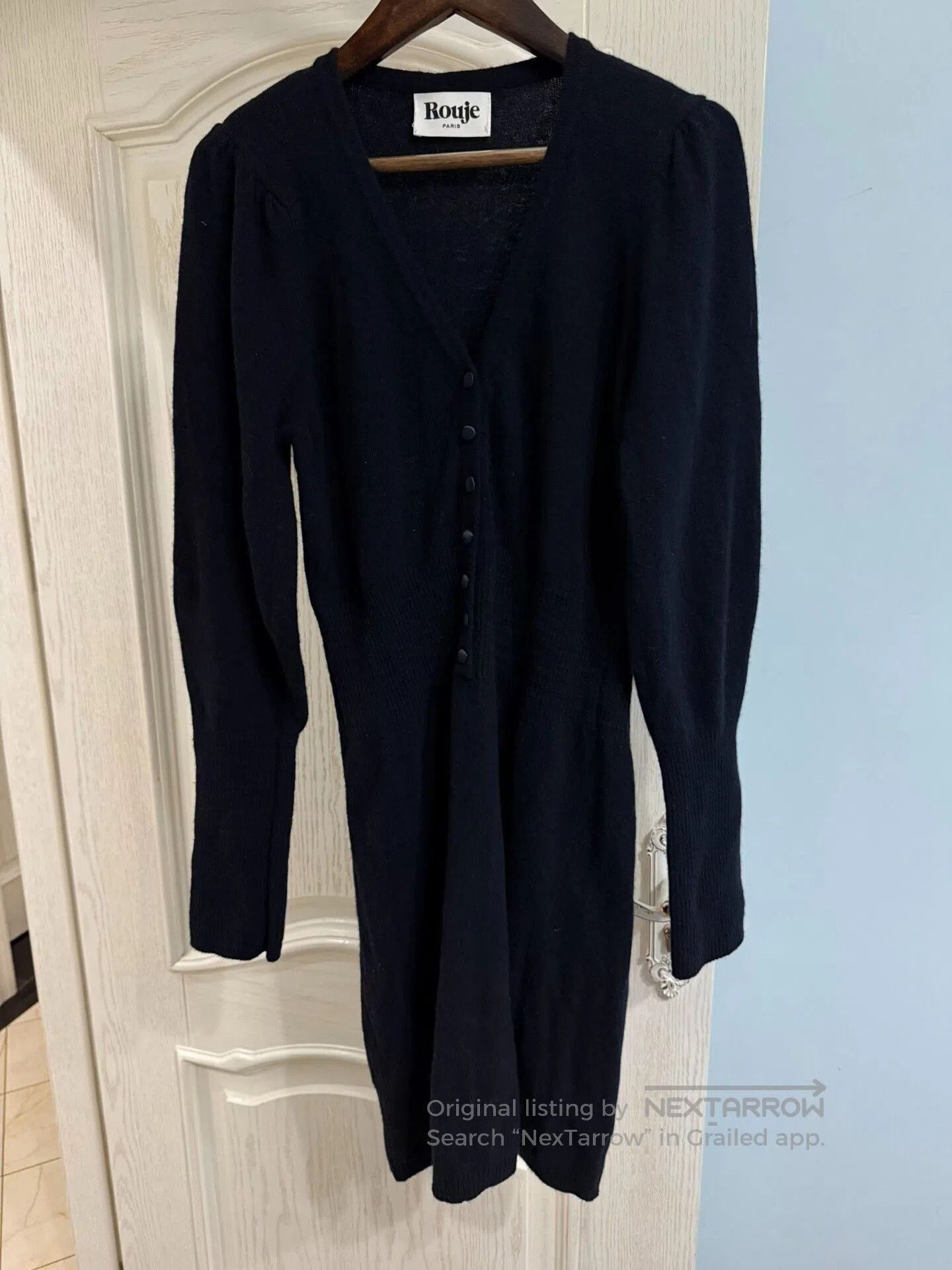 Rouje Rouje Knit Wool Dress in Dark Blue. Size M / US 6-8 / IT 42-44 - 1 Thumbnail