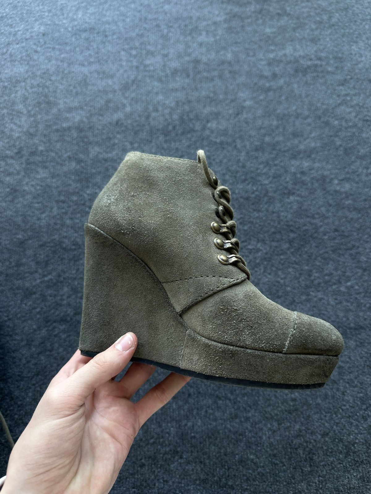 Diesel DIESEL LUXURY 🚨 WOMEN DARK GREEN HIGH TOP BOOTS SNEAKERS Size US 6 / IT 36 - 15 Thumbnail