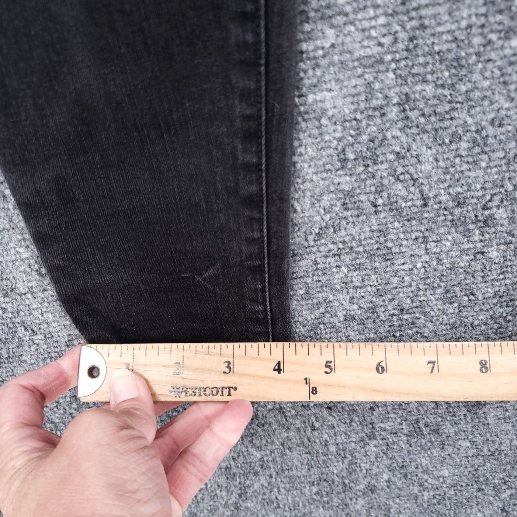Madewell Madewell Jeans Womens 25 Gray Skinny Stretch High Riser Dark Wash Zip Fly Denim Size 42" / US 20 - 4 Thumbnail
