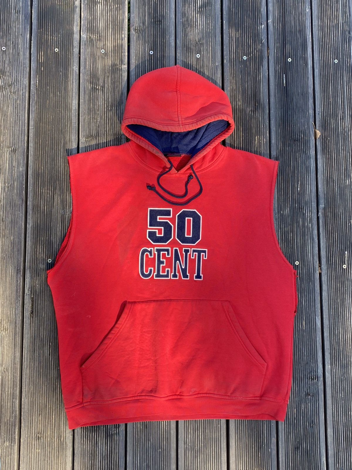 Rap Tees 🔥 50 CENT SLEEVELESS HOODIE RAP VINTAGE G-UNIT Y2K STYLE Size US XL / EU 56 / 4 - 1 Thumbnail