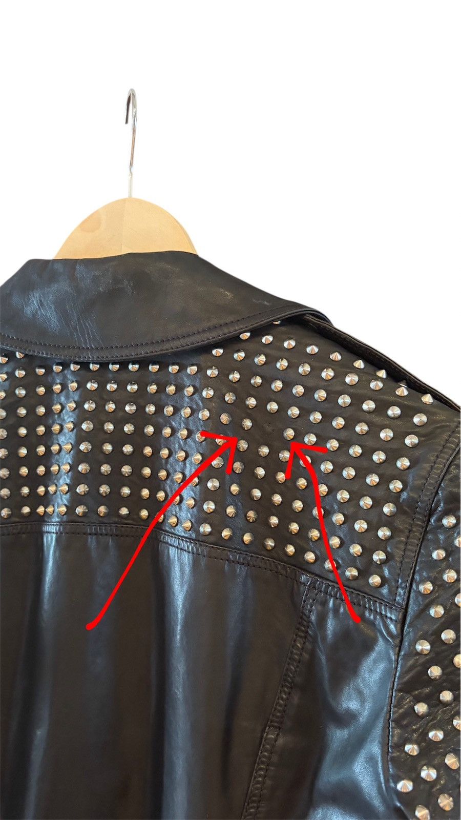 Burberry Burberry Brit Silver Studded Leather Jacket Size S / US 4 / IT 40 - 3 Thumbnail