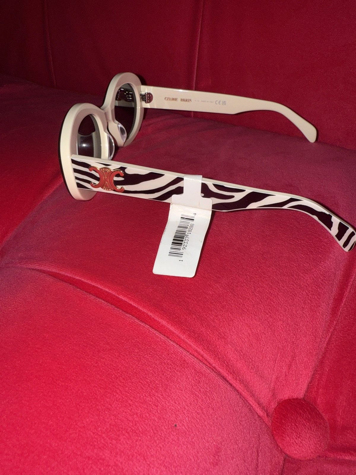 Celine Celine Triomphe Oval Sunglasses –Animal Zebra – BNWT w/ Case Size ONE SIZE - 2 Thumbnail