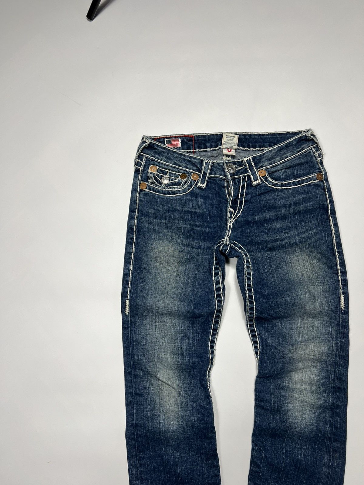 True Religion Vintage Y2K True Religion Billy Super Flare Low Rise Jeans Size 27" / US 4 / IT 40 - 9 Thumbnail