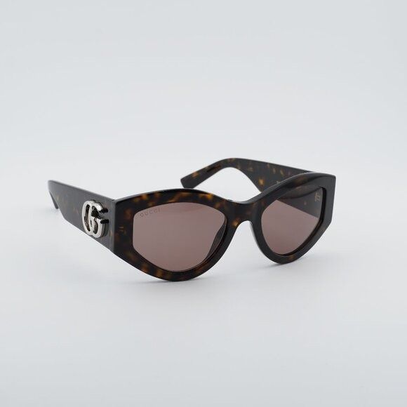 Gucci Gucci GG1951S 002 Sunglasses Havana Cat Eye Frame Size ONE SIZE - 1 Thumbnail