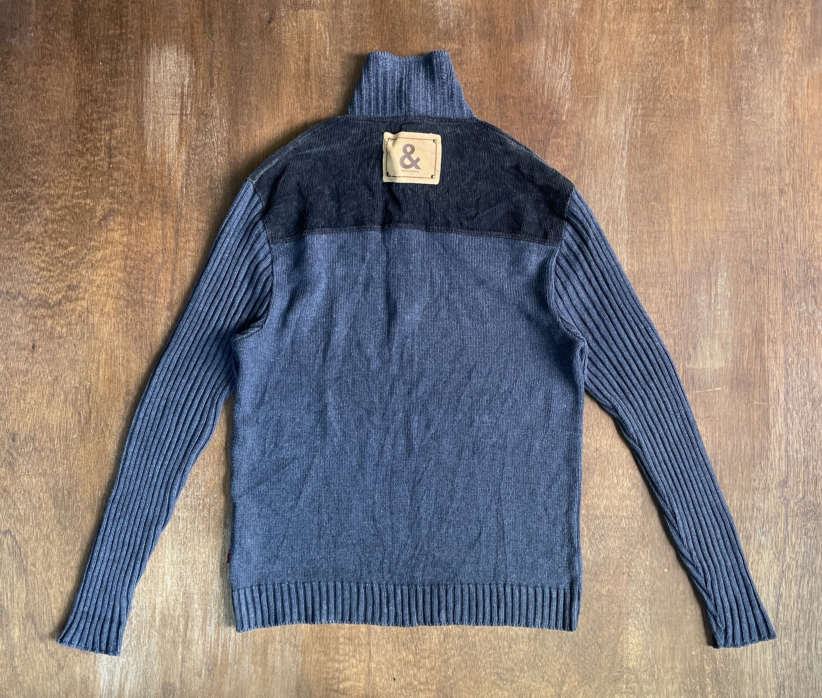 Dolce & Gabbana Dolce&Gabbanna Vintage Two-Tone Half Zip Sweater Size US XXS / EU 40 - 9 Thumbnail
