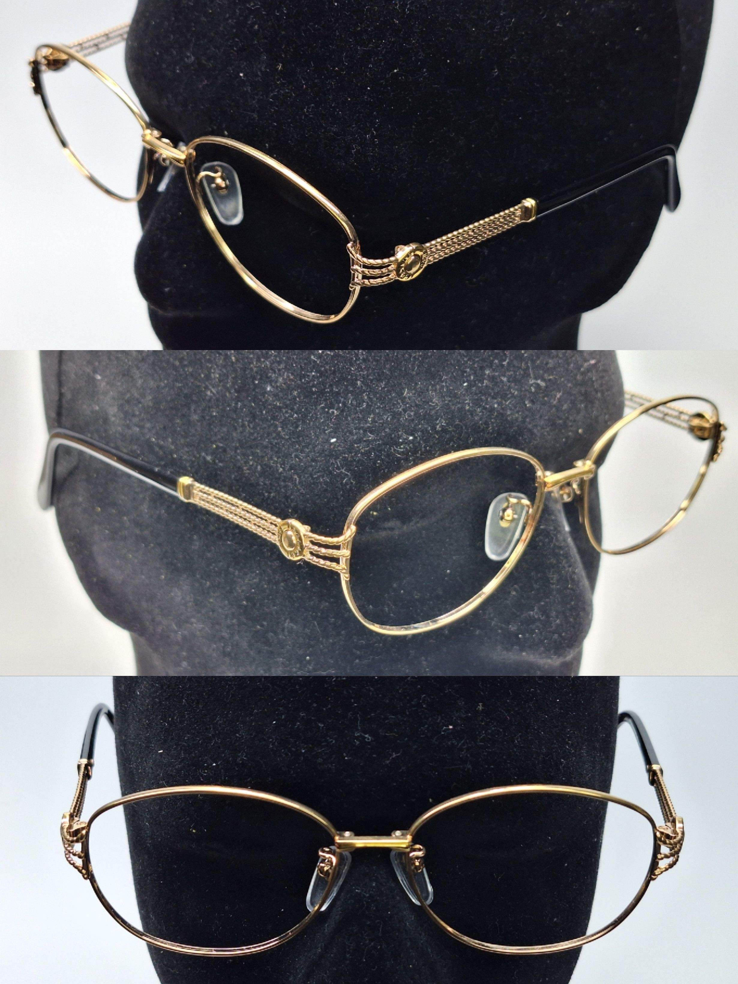 Celine CELINE PARIS CL-6523 Gold Luxury Vintage Eyeglasses Frame Size ONE SIZE - 2 Thumbnail