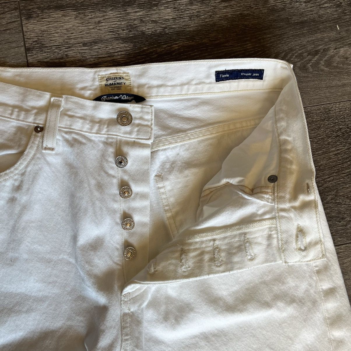 Citizens Of Humanity Citizens of Humanity Flavie Trouser Denim Jeans White Sz 27 Size 27" / US 4 / IT 40 - 10 Thumbnail