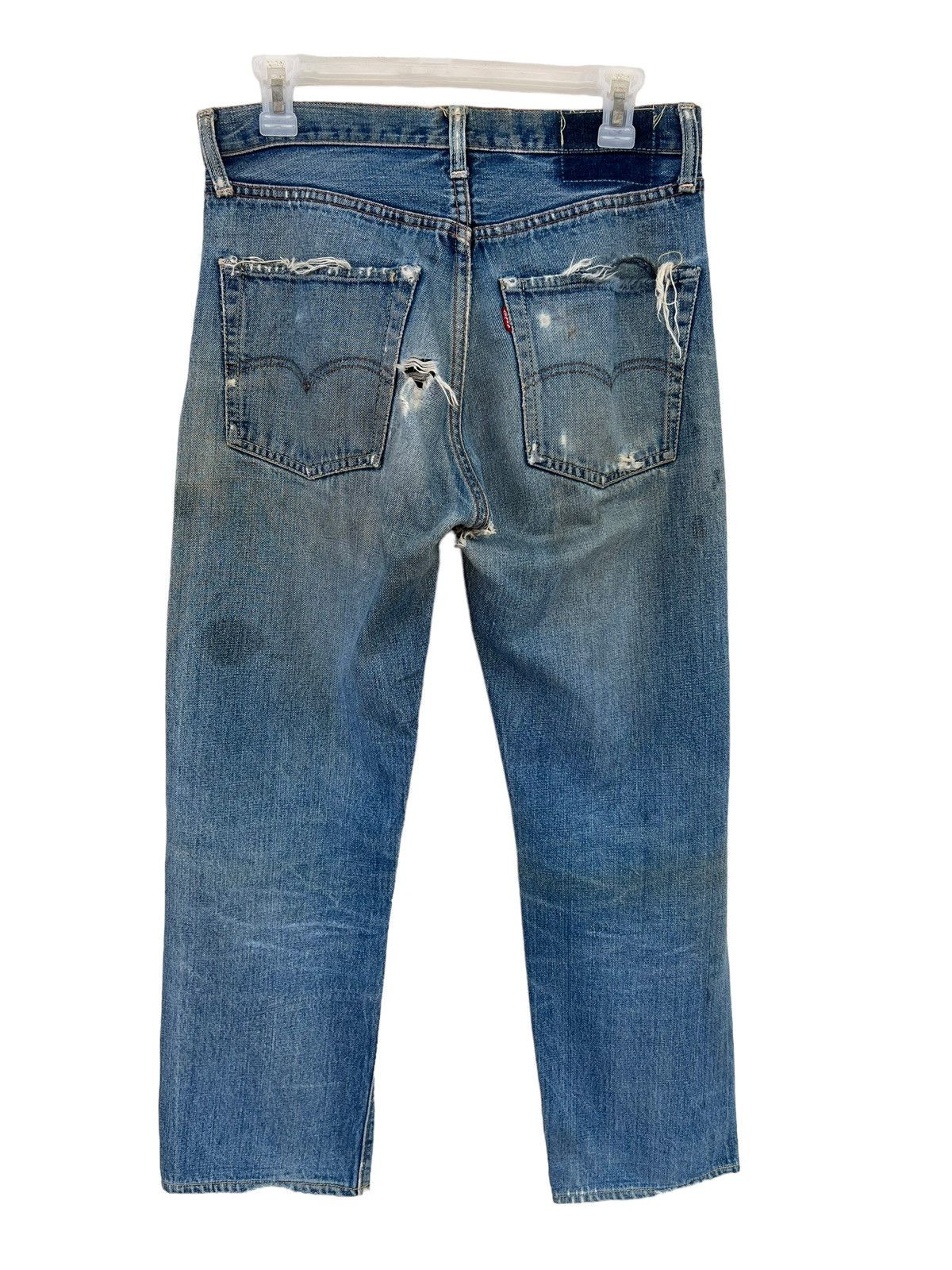 Levi's Trashed Vintage 70s Levi’s 501 Big E #6 Denim Redline Jeans Size US 30 / EU 46 - 15 Thumbnail