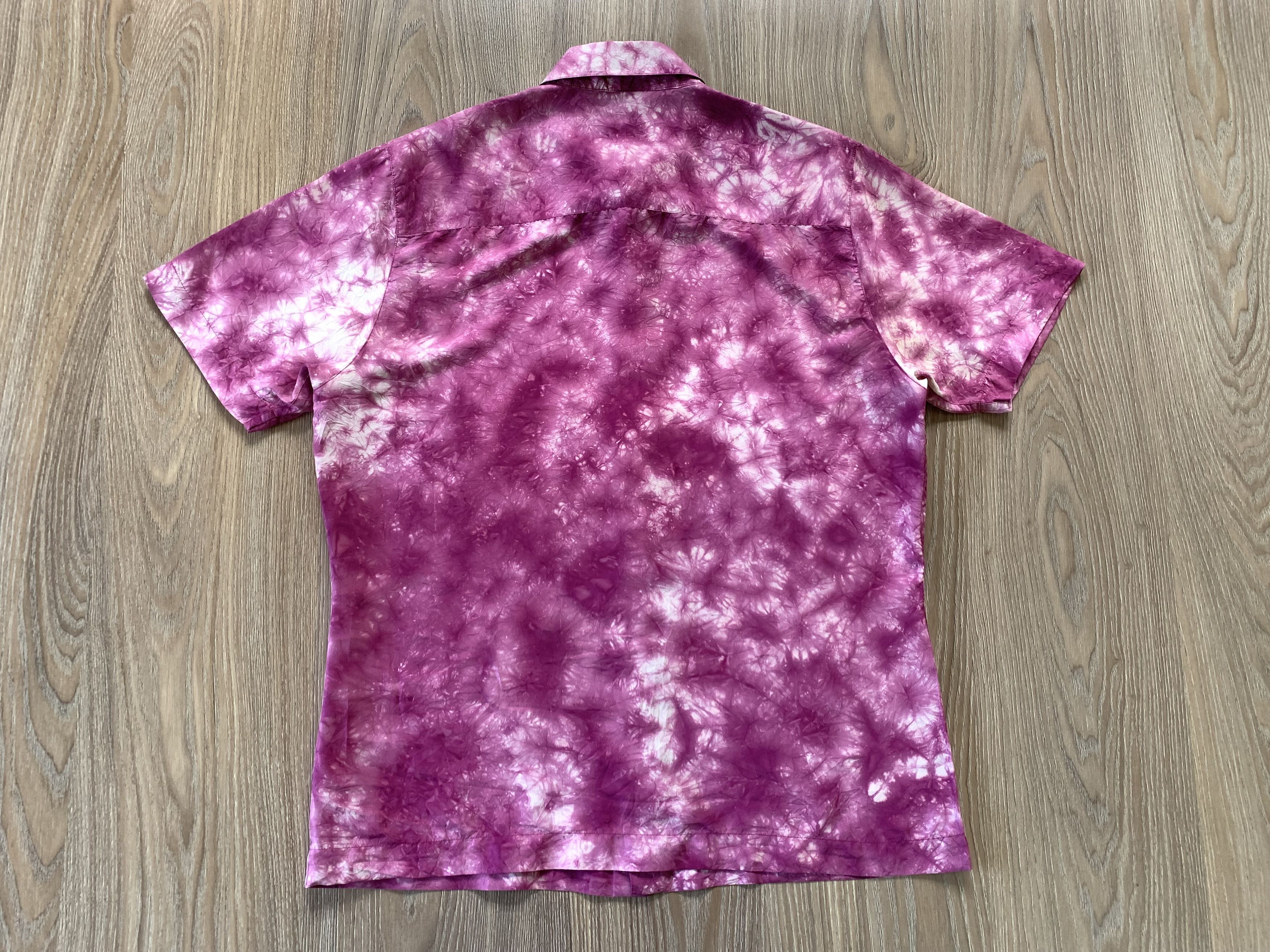 NEXT Next Silk Pink Tie Dye Hawaiian Shirt Size US M / EU 48-50 / 2 - 3 Thumbnail