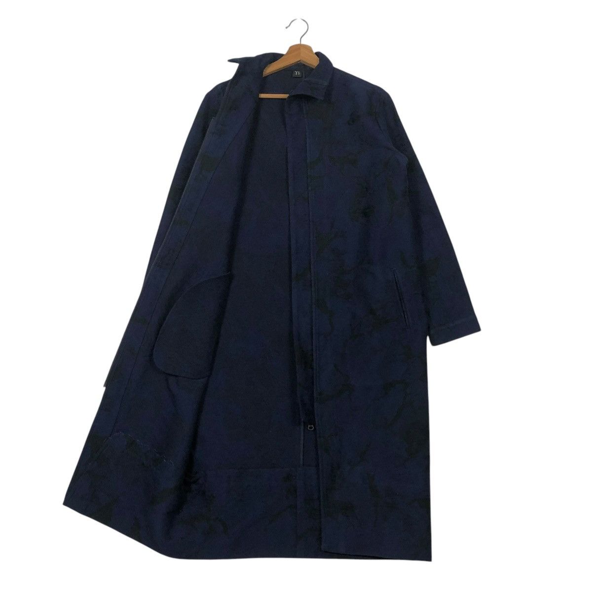 Yohji Yamamoto 🔥VINTAGE Y’S YOHJI YAMAMOTO LONG JACKET DENIM FLORAL Size US M / EU 48-50 / 2 - 14 Thumbnail