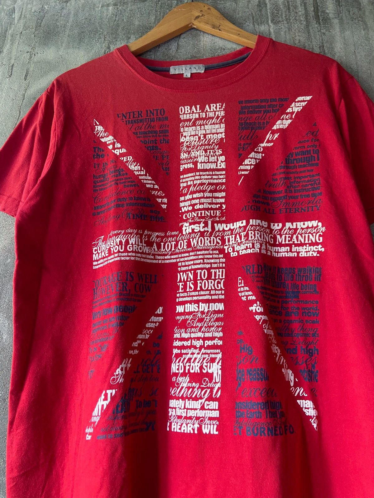 Beauty Beast × Hysteric Glamour × Japanese Brand 🌸CURIOSITY WILL MAKE YOU GROW ENGLISH FLAG DESIGN TEE Size US M / EU 48-50 / 2 - 4 Thumbnail