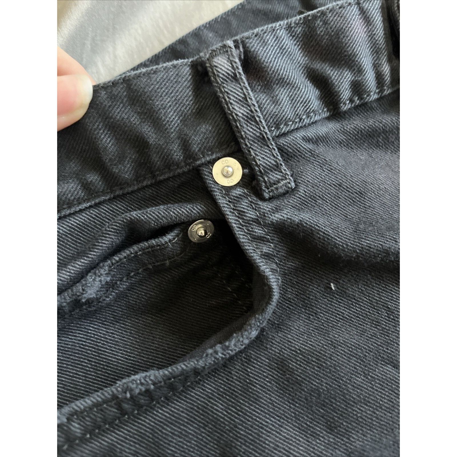 Dior Dior Black & Silver Distressed Jeans Size 31 Size US 31 - 7 Thumbnail