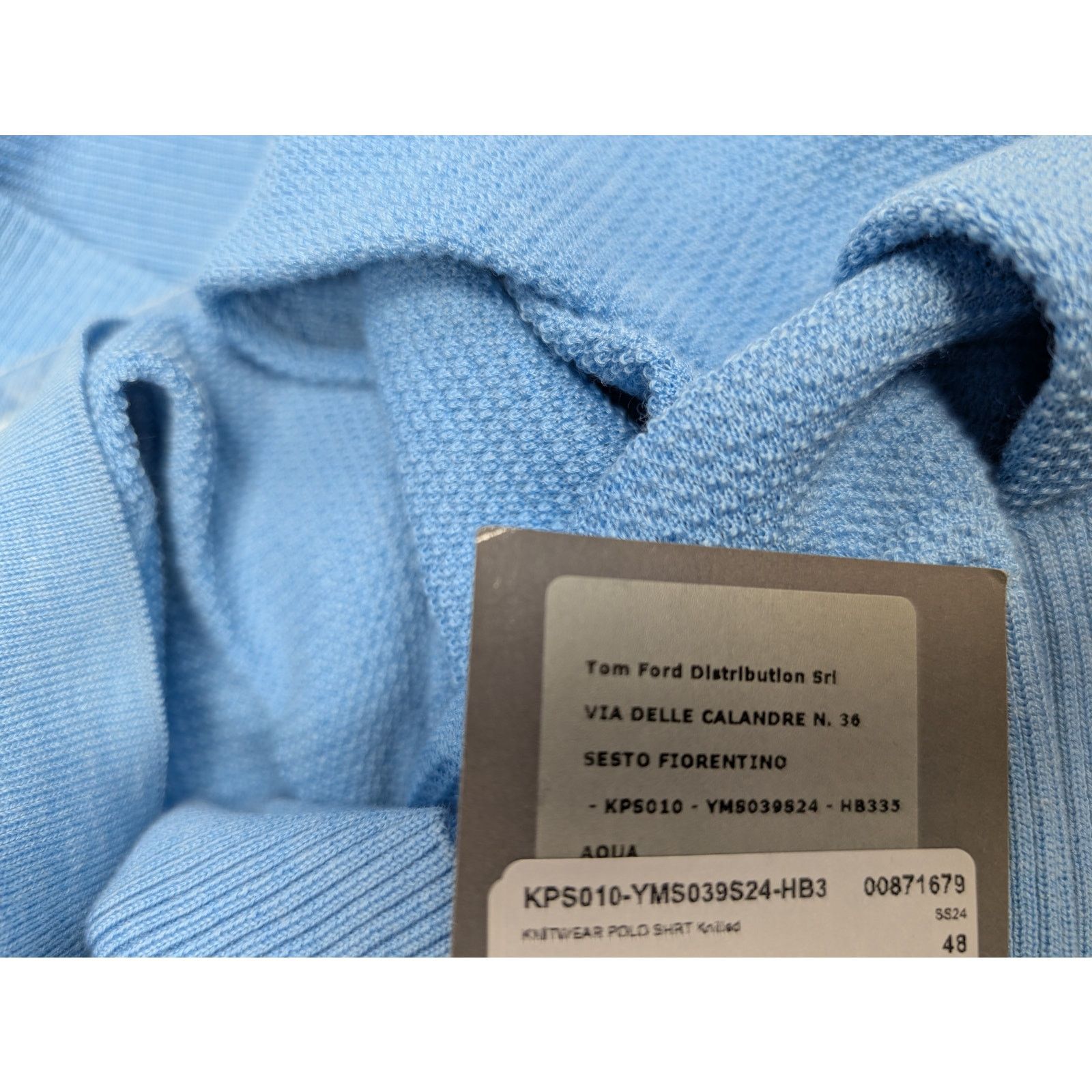 Tom Ford o1rshd1 Knit Polo in Blue Size US M / EU 48-50 / 2 - 17 Thumbnail