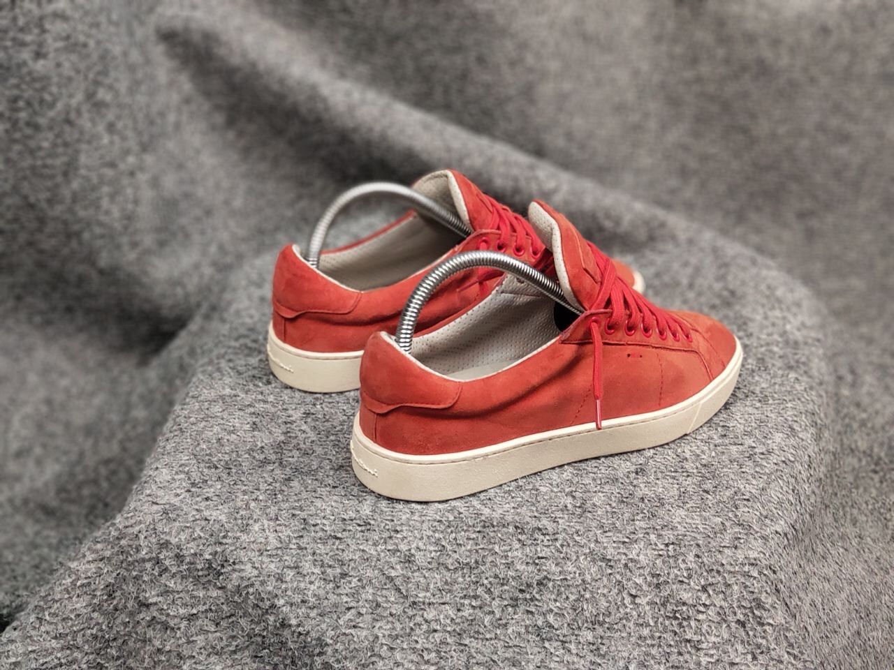 Santoni Santoni Design Orange women's Leather suede Classic Sneakers Size US 7 / IT 37 - 5 Thumbnail