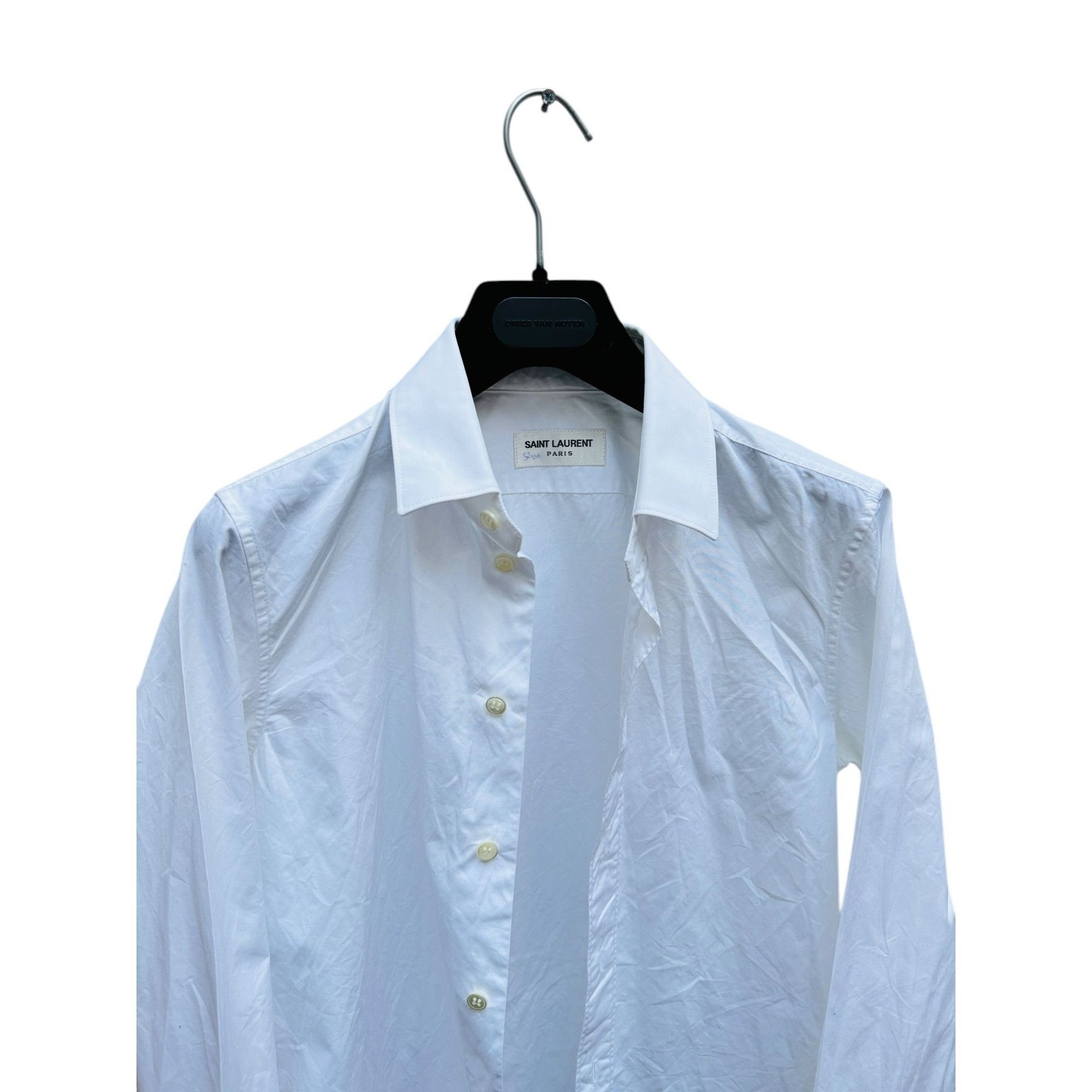 Saint Laurent Paris White Shirt Size XS / US 0-2 / IT 36-38 - 2 Thumbnail