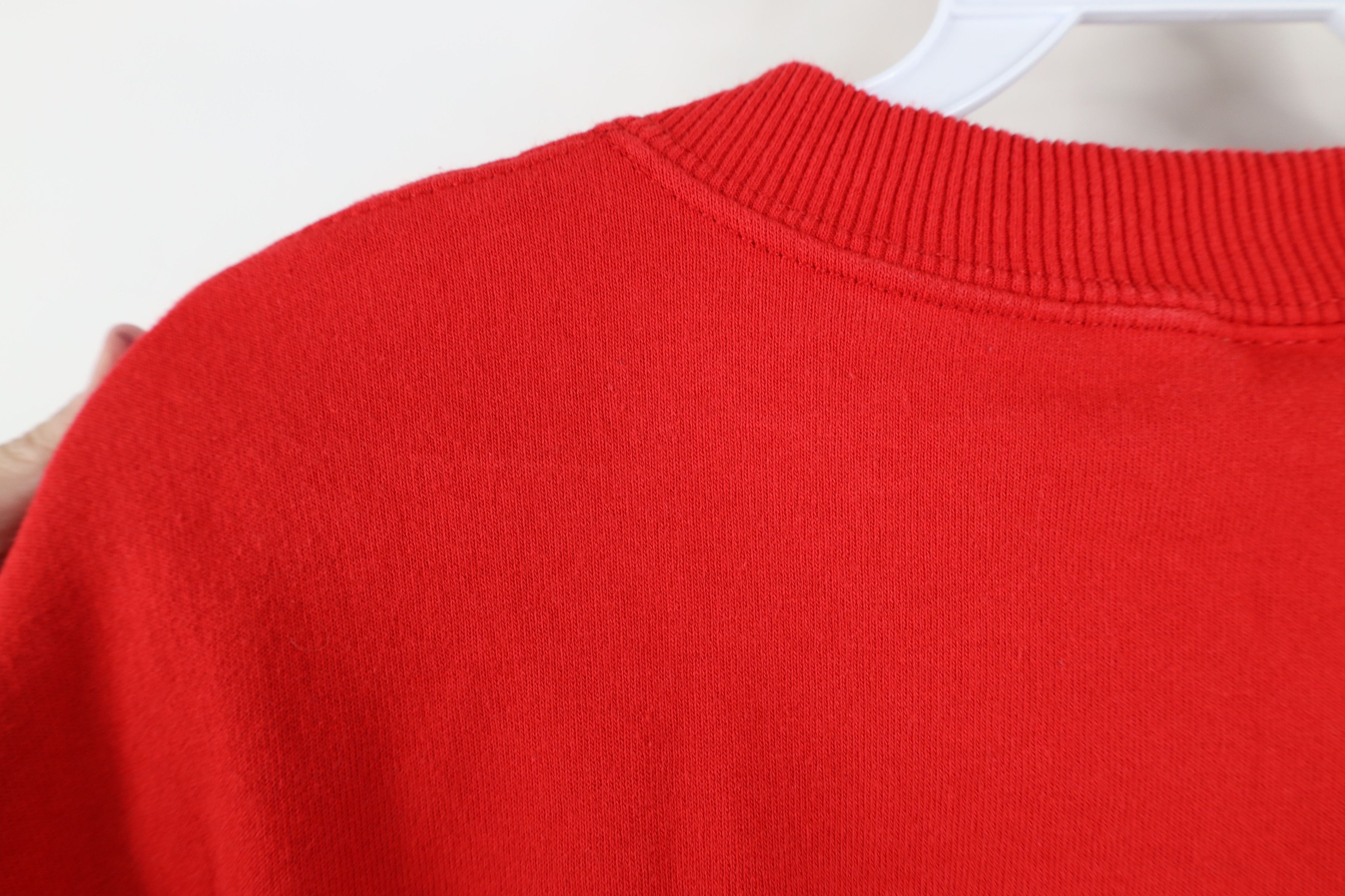 Vintage Vintage 90s The Snowman Hockey Crewneck Sweatshirt Red Size US XL / EU 56 / 4 - 12 Thumbnail