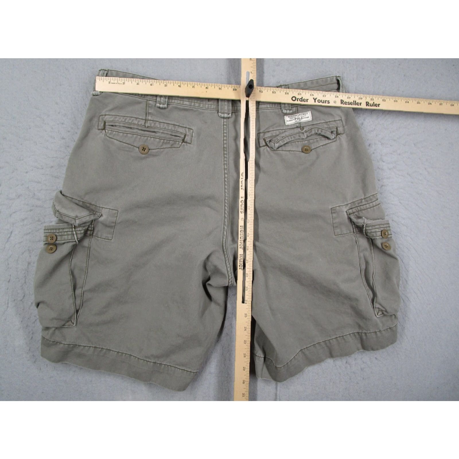 Polo Ralph Lauren VINTAGE Polo Ralph Lauren Shorts Mens 38 Gray Polo Chino Cargo Pockets Y2K Size US M / EU 48-50 / 2 - 5 Thumbnail