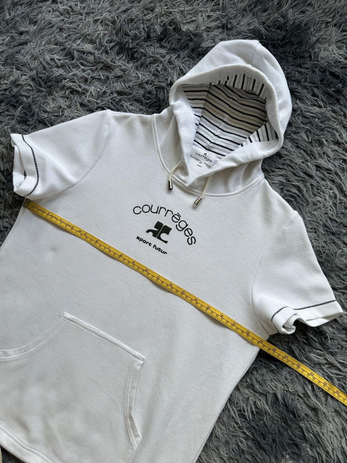 Andre Courreges × Courreges 1990's Courreges hoodie white Size US M / EU 48-50 / 2 - 8 Thumbnail