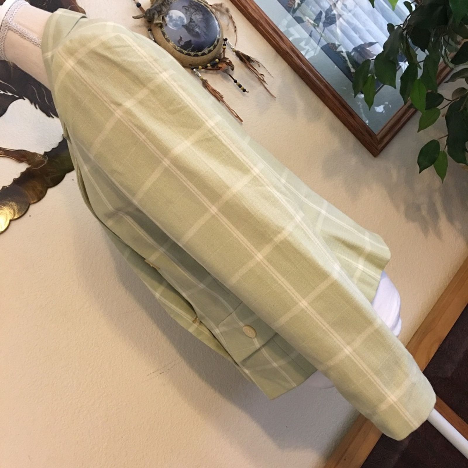 Vintage Vintage Kasper sage green double breasted blazer Size L / US 10 / IT 46 - 4 Thumbnail