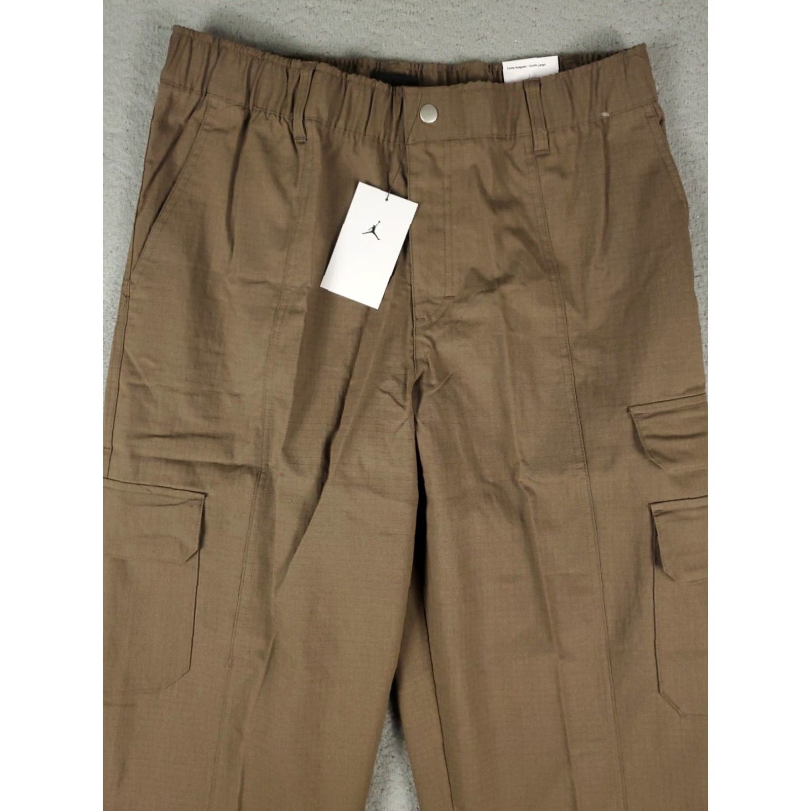 Jordan Brand Jordan Cargo Pants Womens Size Large Brown Elastic Waist Baggy Outdoor Workwear Size 36" / US 14 / IT 50 - 2 Thumbnail