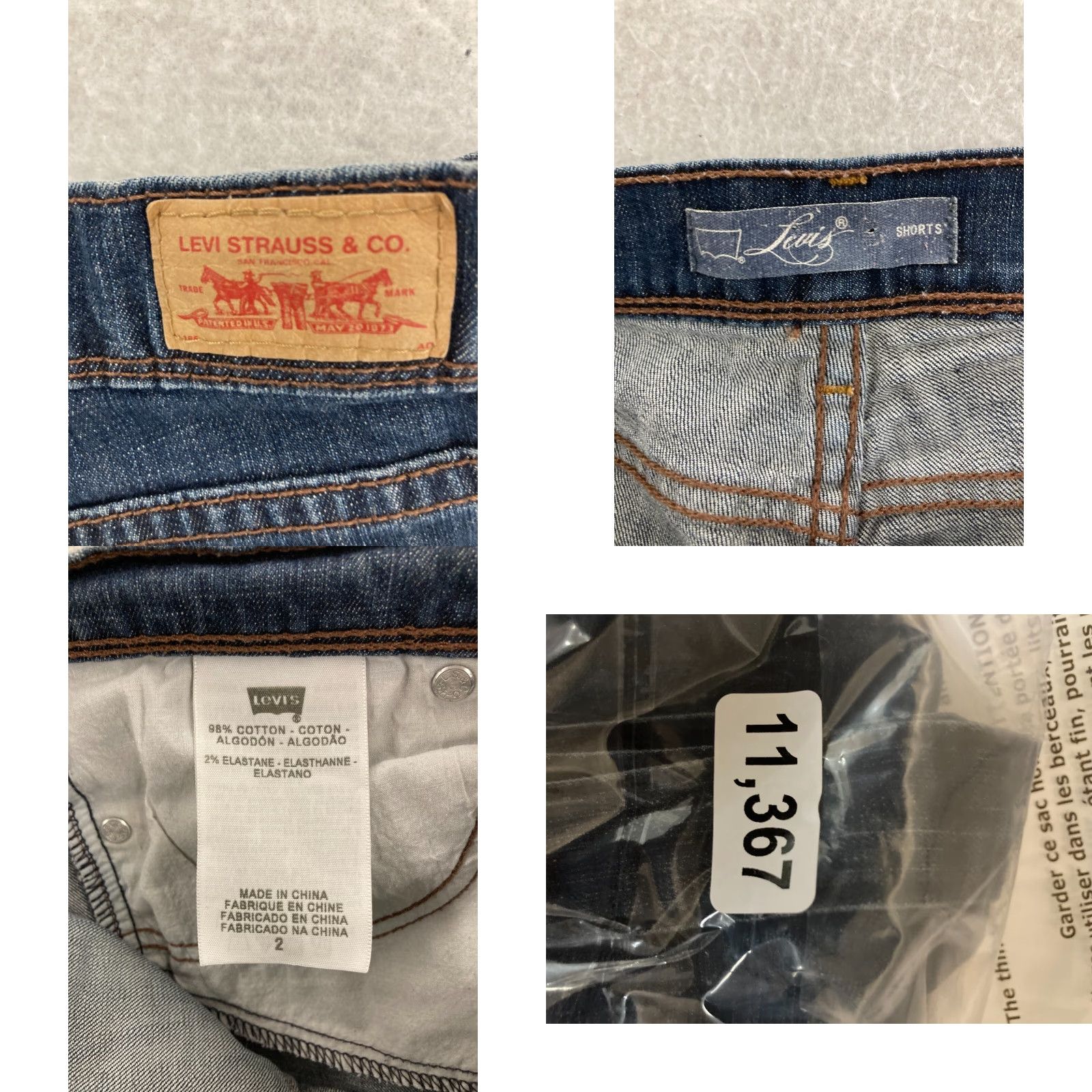 Levi's Levi's Shorts Womens 2 Blue Jean Mid Rise Stretch Shor ts Size 26" / US 2 / IT 38 - 8 Thumbnail