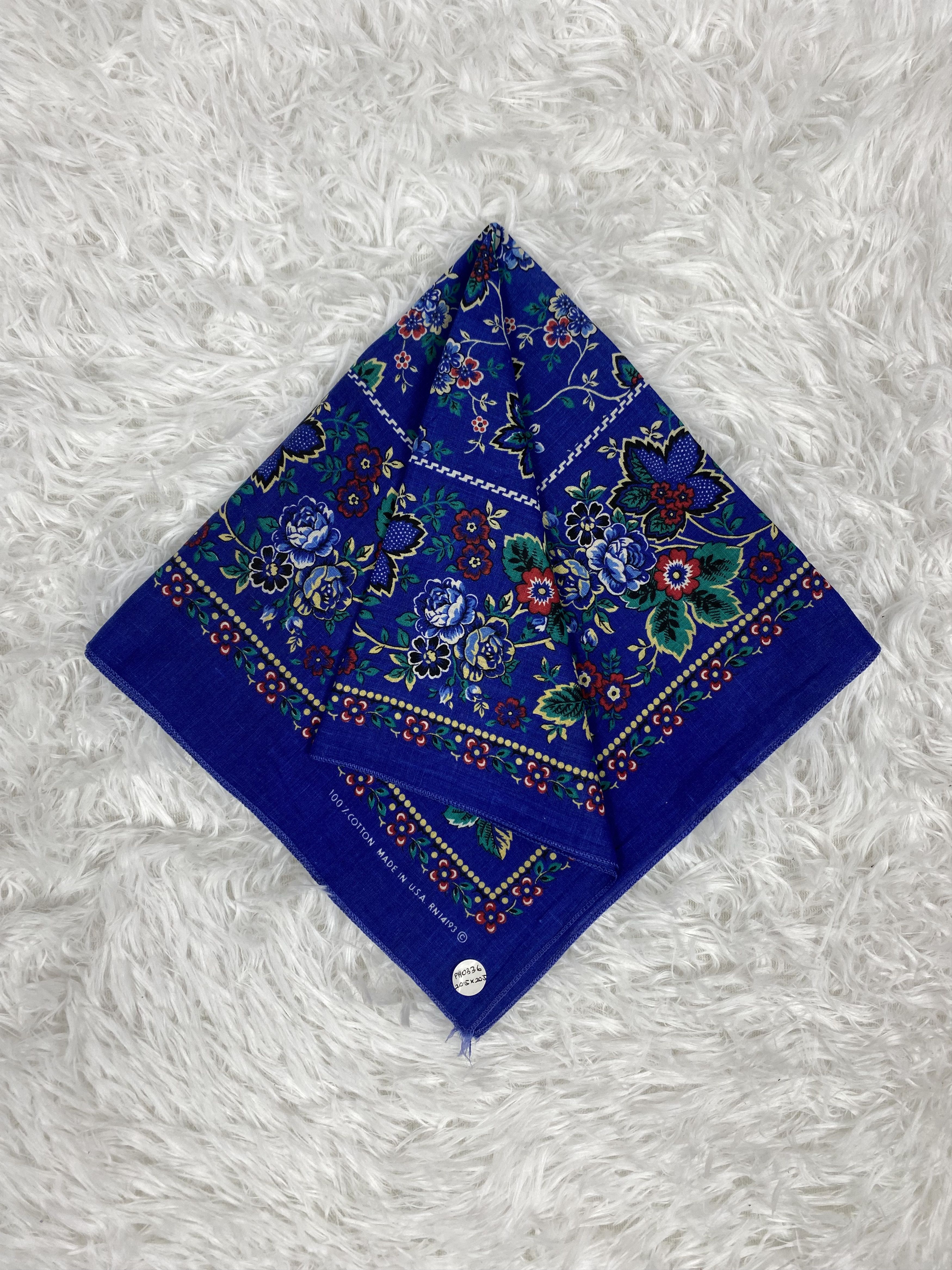 Cowboy Equipment Vintage Bandana Made in Usa Handkerchief Neckerchief PH0336 Size ONE SIZE - 1 Thumbnail