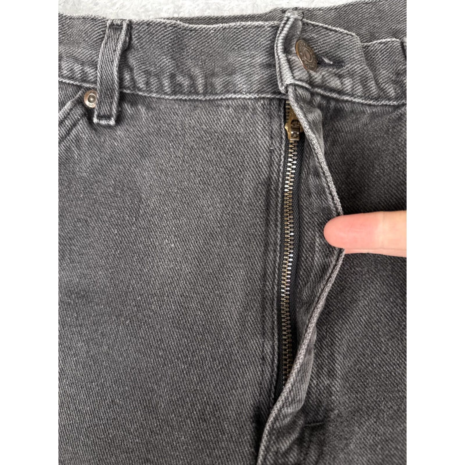 Lee VINTAGE Lee Jeans Men 34 Black Denim 90's 100% Cotton Straight Leg 34x30 Left? Right? 5-Pocket Mens Size US 34 / EU 50 - 5 Thumbnail