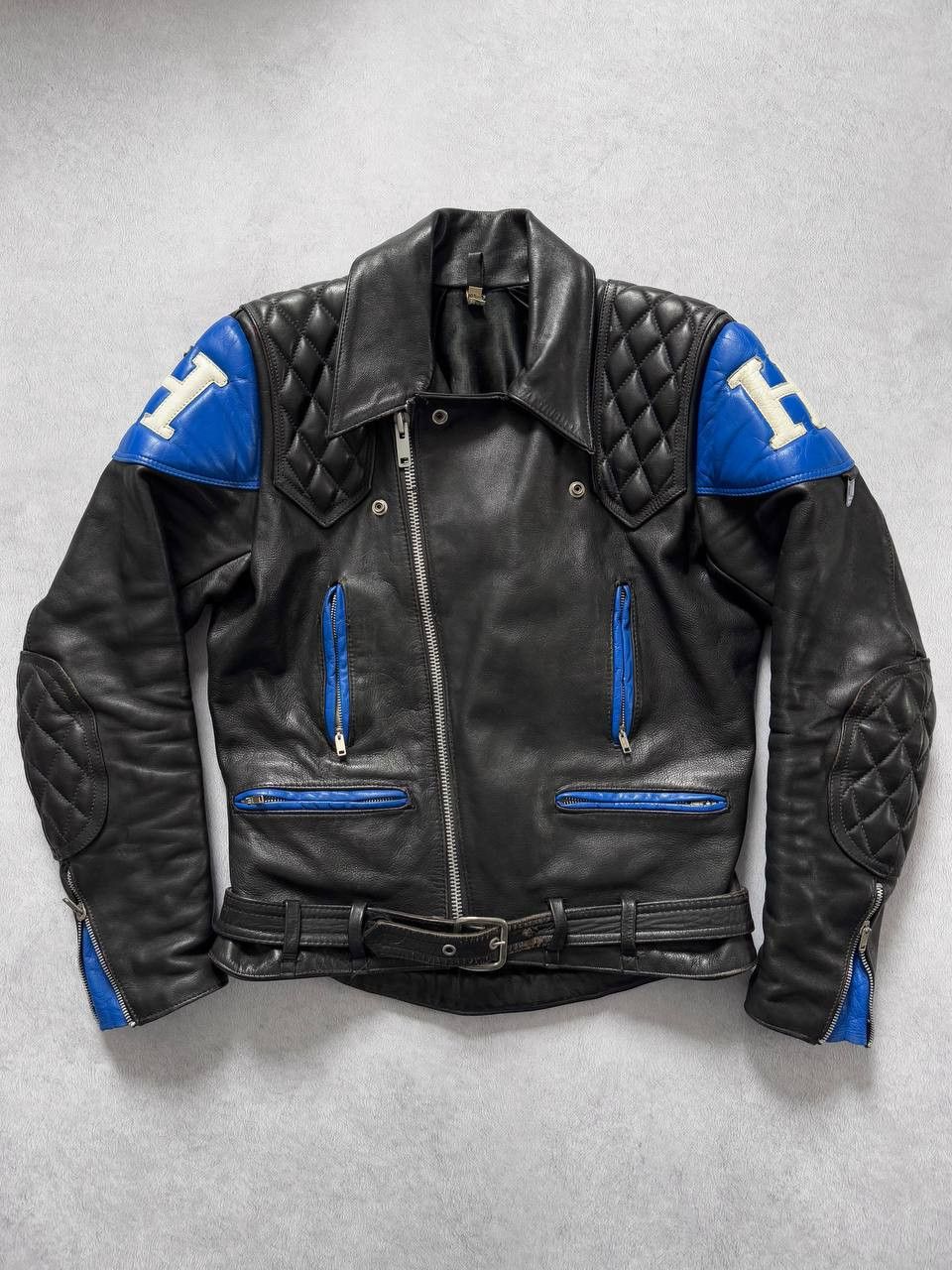 Honda Vintage TT Leathers Heavyweight Leather Jacket Honda 70s 80s Size US M / EU 48-50 / 2 - 8 Thumbnail