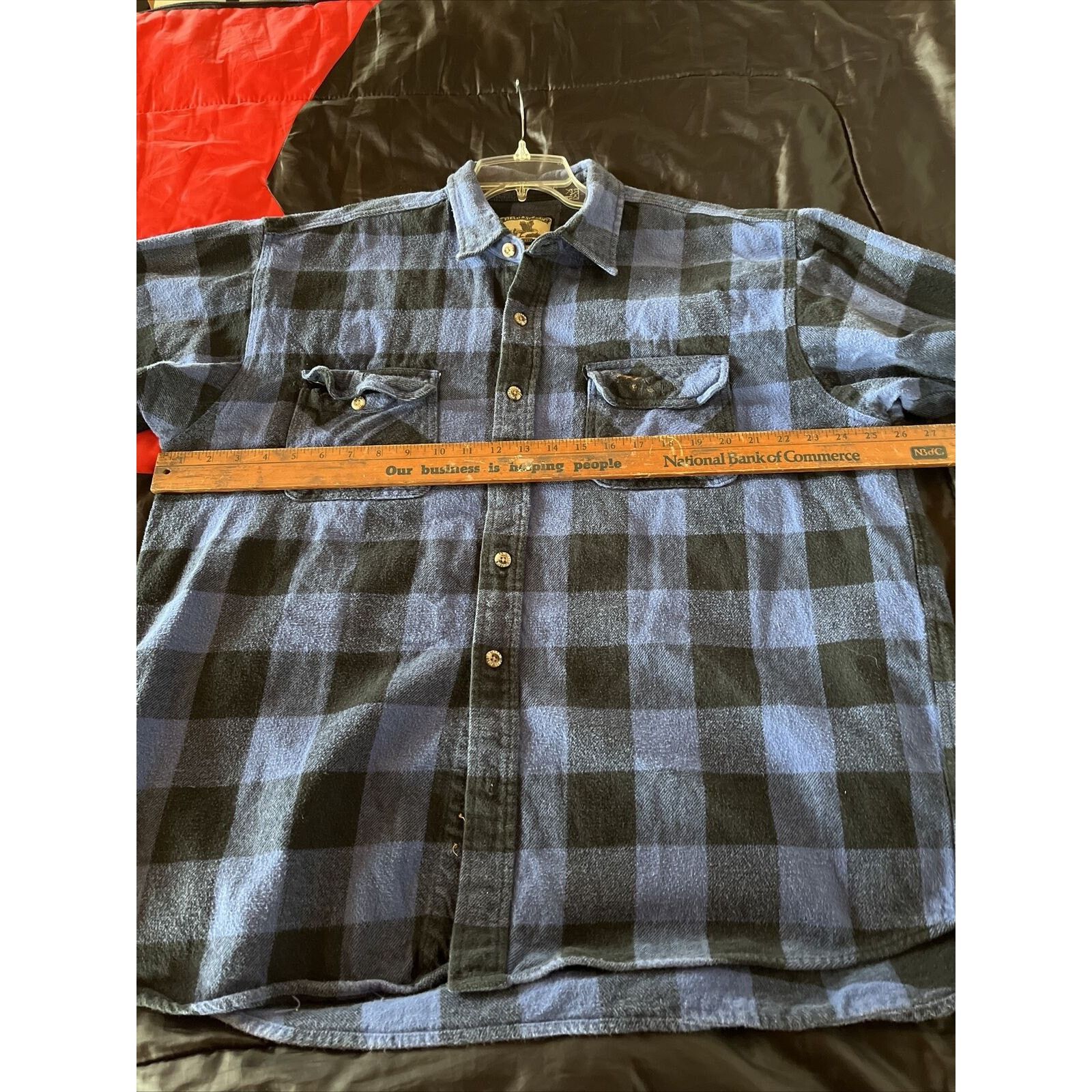 Field & Stream Field & Stream VTG men’s XXL blue plaid cotton flannel shirt Size US XXL / EU 58 / 5 - 17 Thumbnail