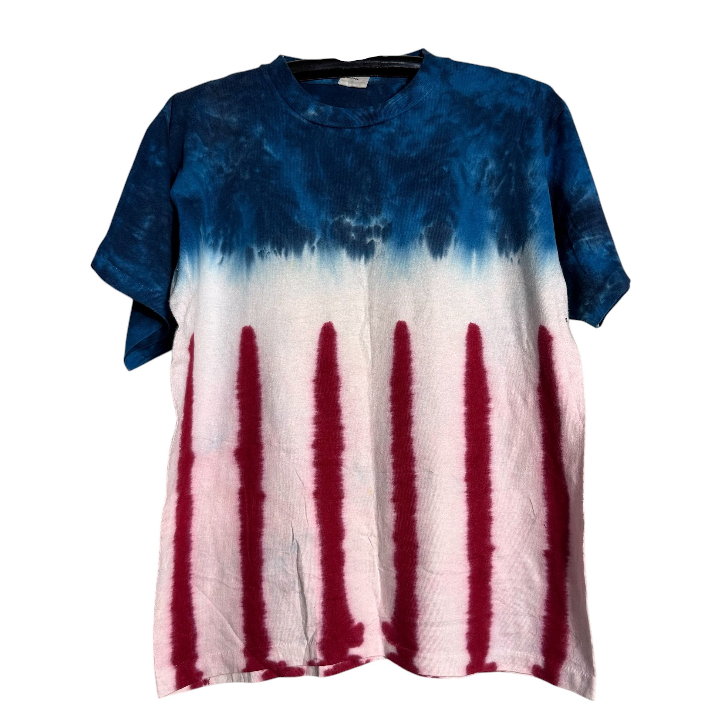 Vintage 🔥RARE🔥Vintage American Flag Single Stich Tie-Dye T-shirt Size US M / EU 48-50 / 2 - 1 Thumbnail
