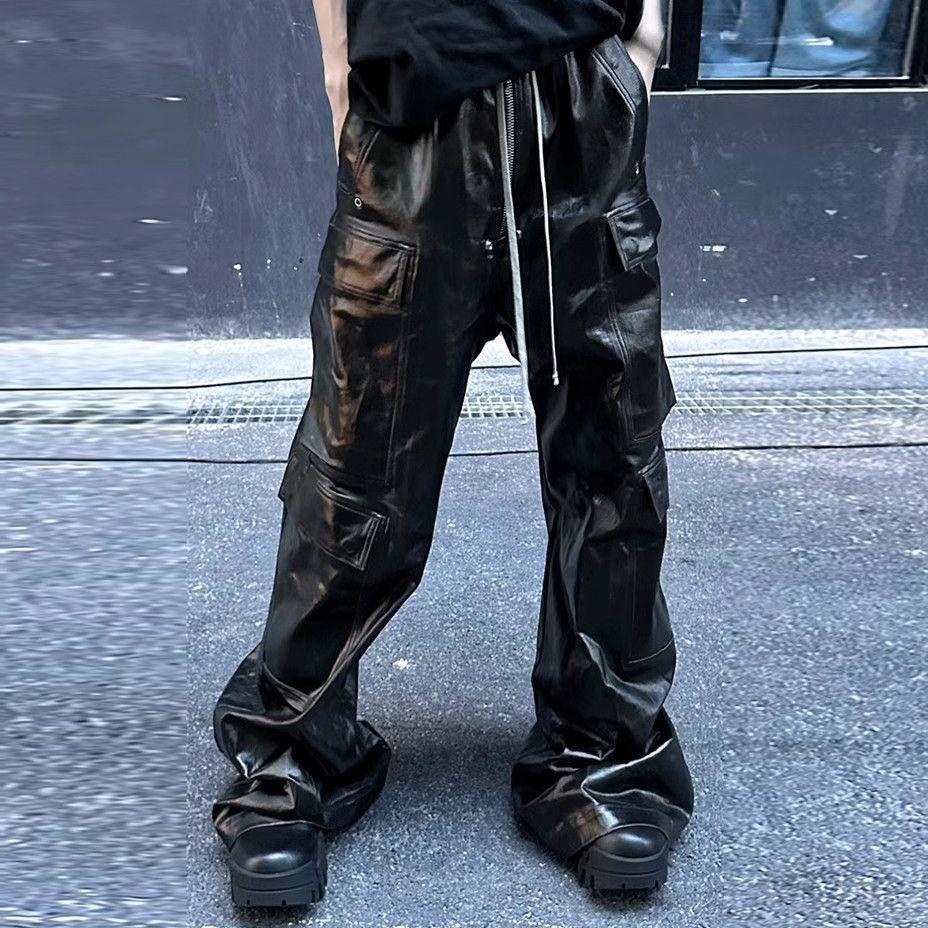 Oversized PU Lether Wide Leg Pants