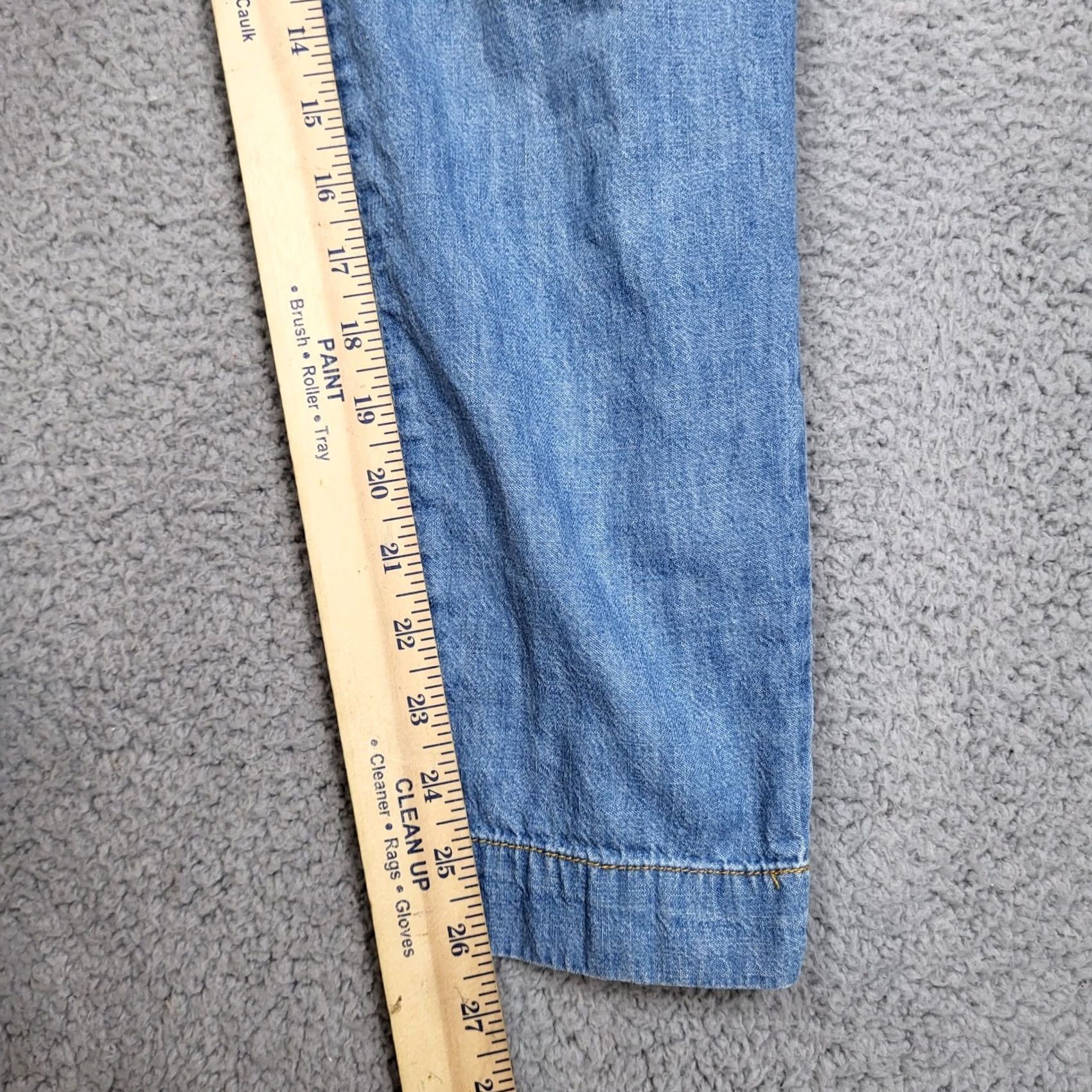 Anthropologie Anthropologie Pilcro and the Letterpress Denim Jumper Women’s Size 4 Blue Short Sleeve 100% Cotton Jumpsuit Size S / US 4 / IT 40 - 7 Thumbnail