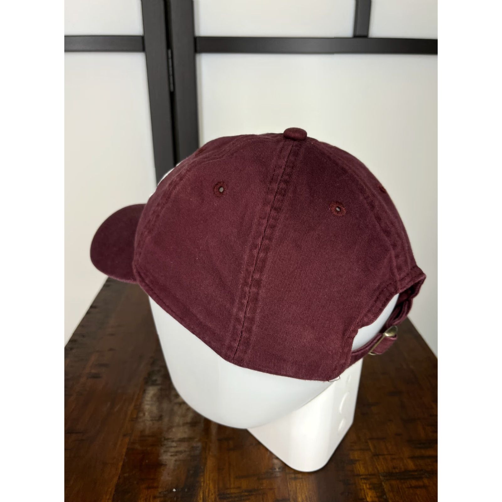 Vintage LEGACY92 Baker College Baseball Cap Adjustable Unisex One Size Burgundy 100% Cotton Casual College Theme Size ONE SIZE - 5 Thumbnail