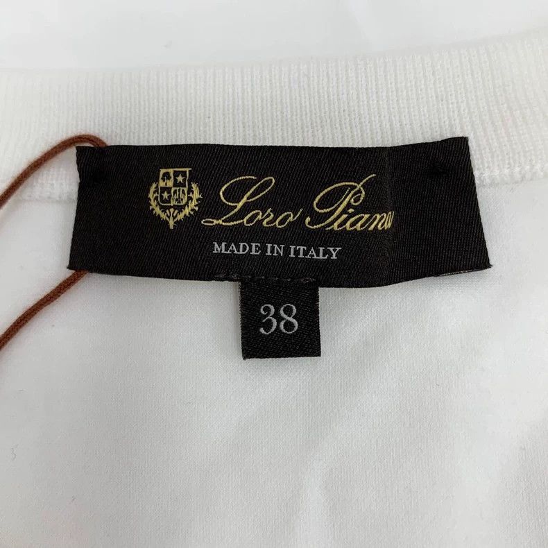 Loro Piana LORO PIANA White cotton round neck short sleeve T-shirt Size S / US 4 / IT 40 - 5 Thumbnail