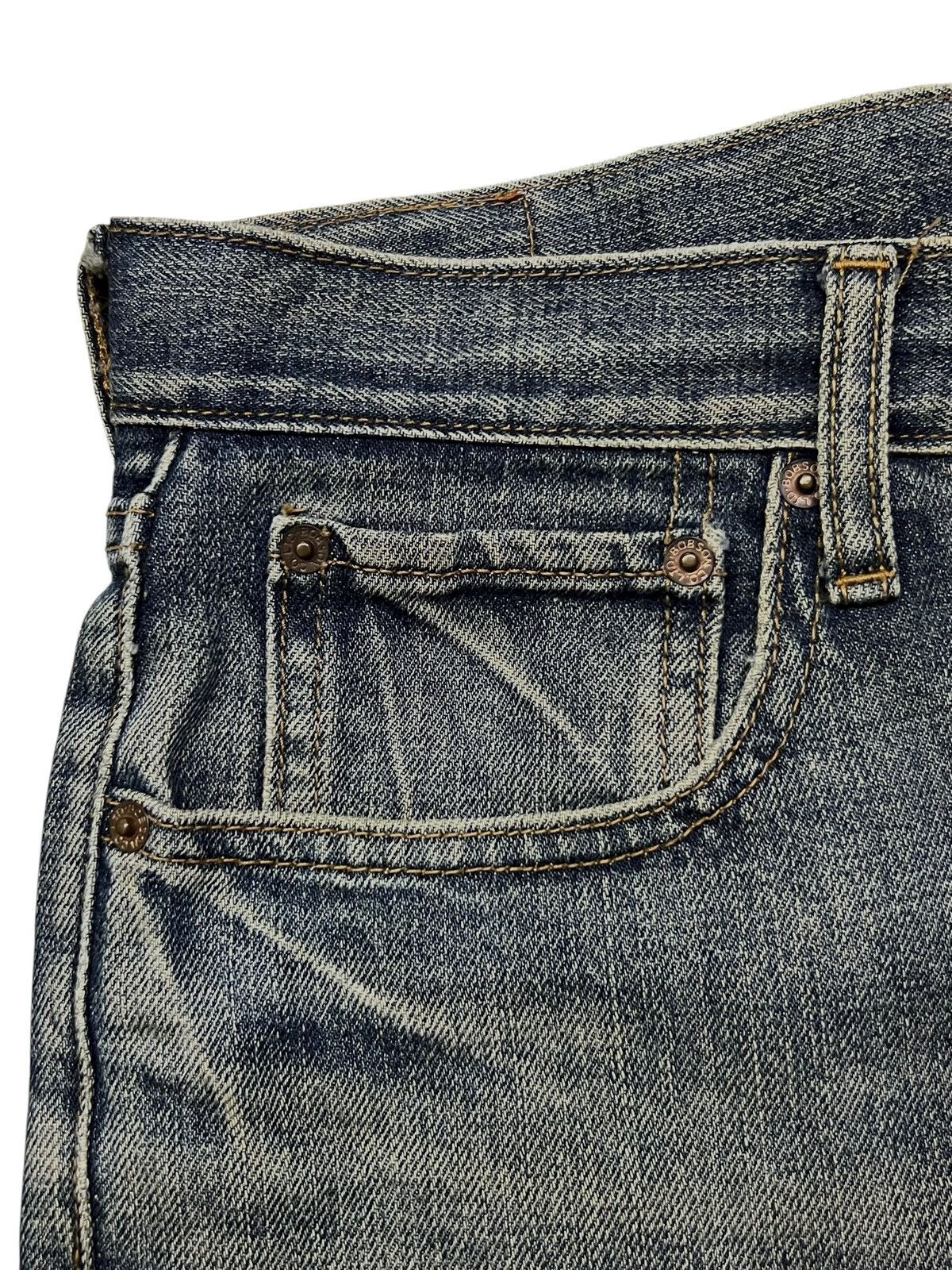 Japanese Brand Baggy Vintage Bobson Chessking Japan - Faded Wash,Distressed Size US 33 - 7 Thumbnail