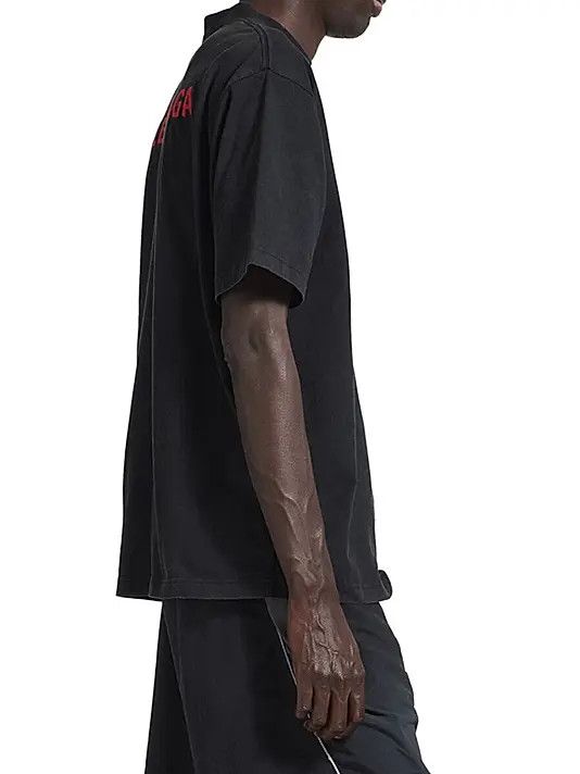 Balenciaga os11x0326 Back Medium Fit T-Shirt in Black Size US L / EU 52-54 / 3 - 4 Thumbnail