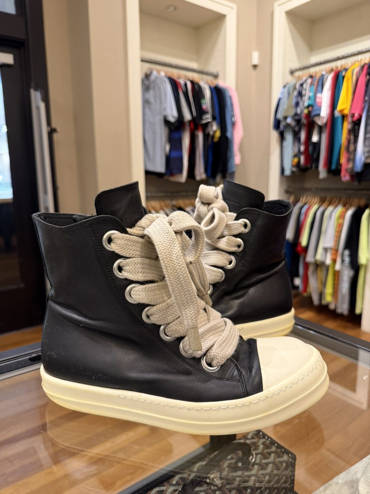 Rick Owens Rick Owens JumboLace Ramone High Top Sneakers Size US 9 / EU 42 - 3 Thumbnail