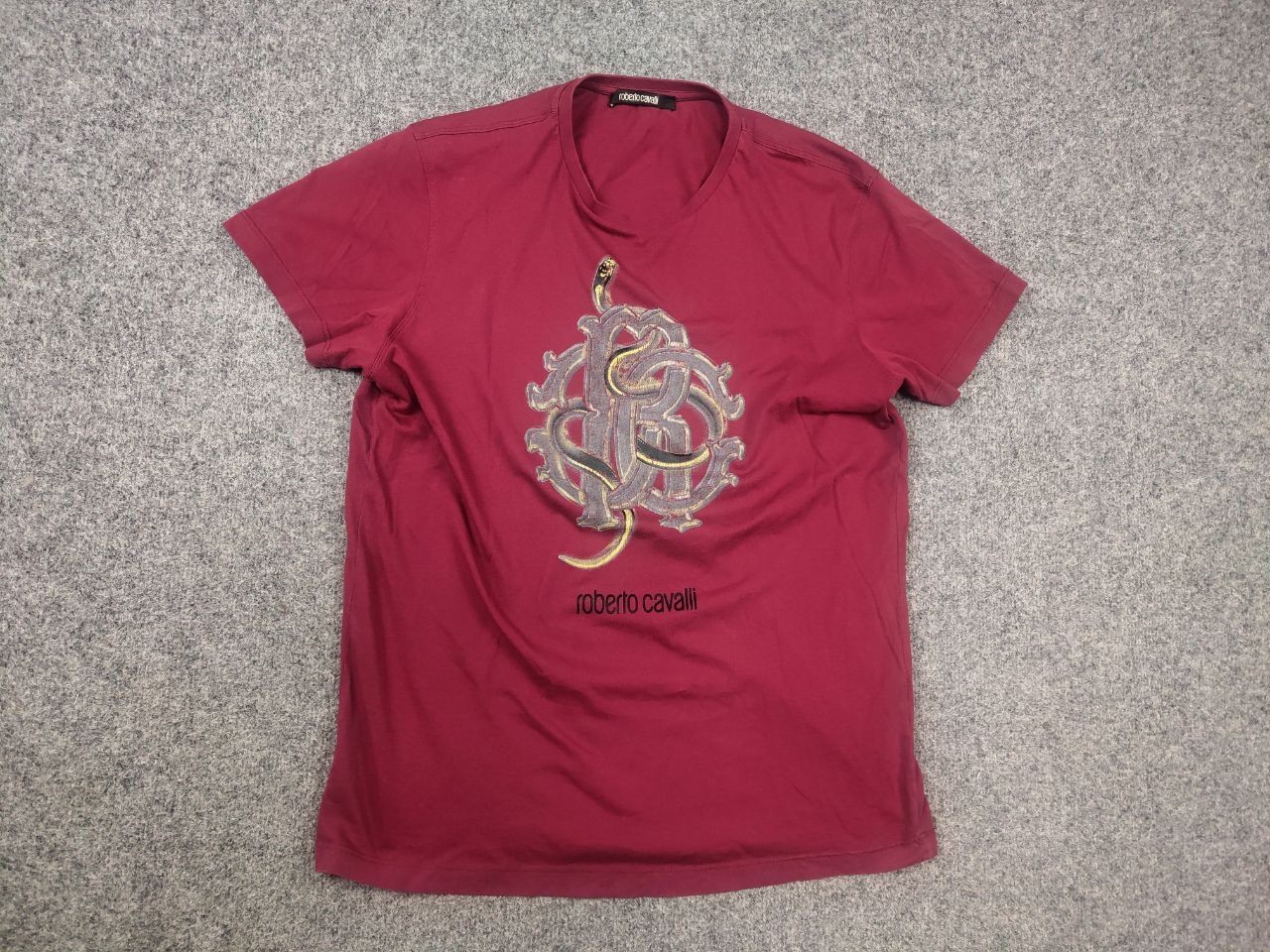 Roberto Cavalli Roberto Cavalli design Cotton Classic Logo snake T Shirt Tee Size US L / EU 52-54 / 3 - 3 Thumbnail