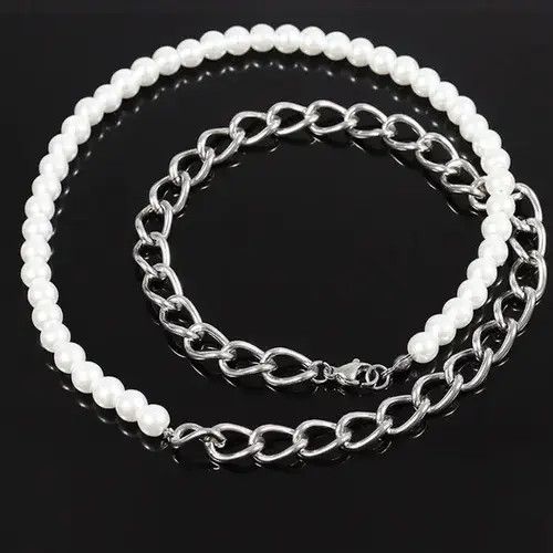 Other Imitation Pearl Chain Men Necklace Size ONE SIZE - 2 Thumbnail