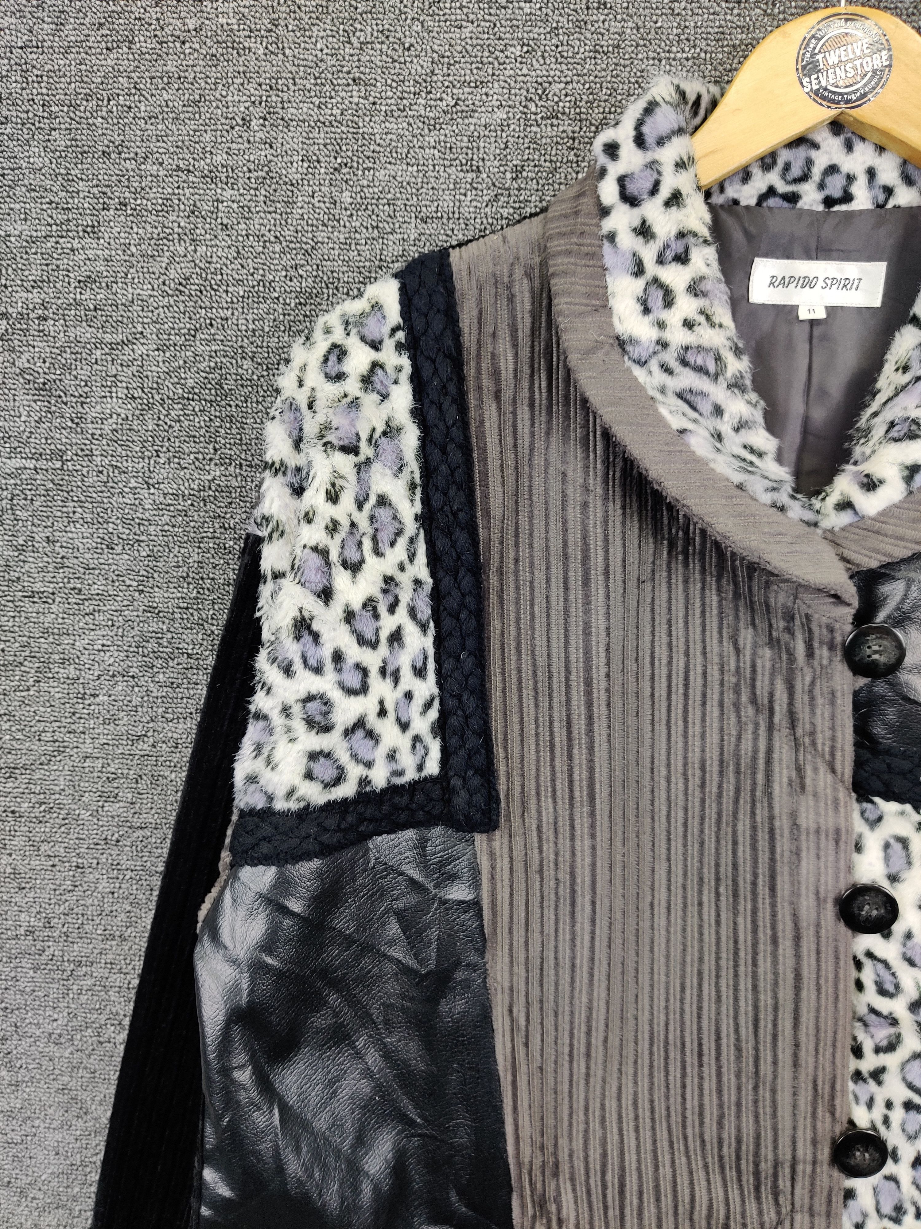 Japanese Brand Rapido Spirit Patchwork Corduroy Suede Leather Jacket Size US L / EU 52-54 / 3 - 6 Thumbnail