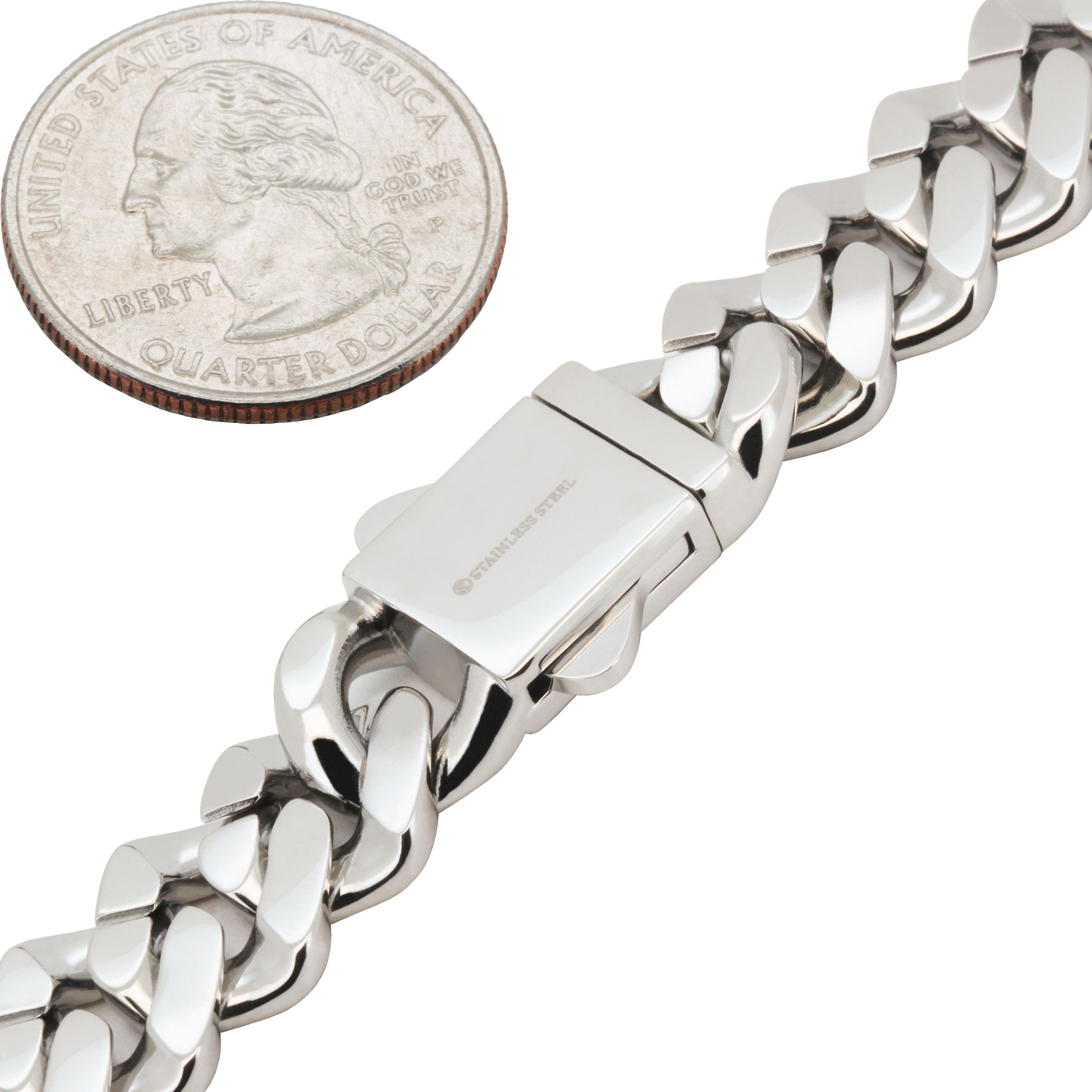 Other 316L SS AAA CZ 13mm Cuban Link Bracelet 8.2” Size ONE SIZE - 3 Thumbnail