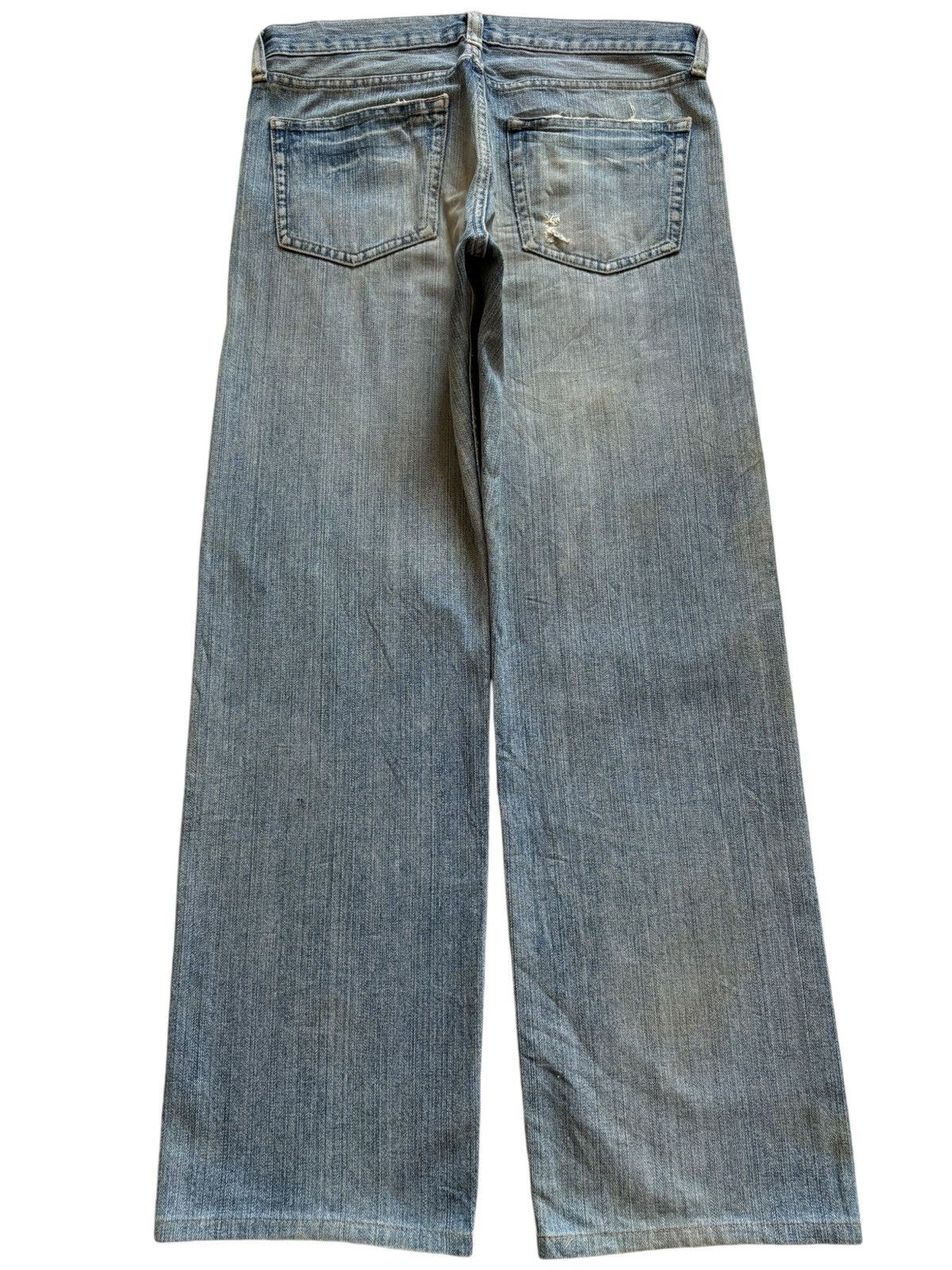 Uniqlo SALES🔥Vintage Uniqlo Mud Wash Distressed Baggy Jeans Size US 33 - 2 Thumbnail