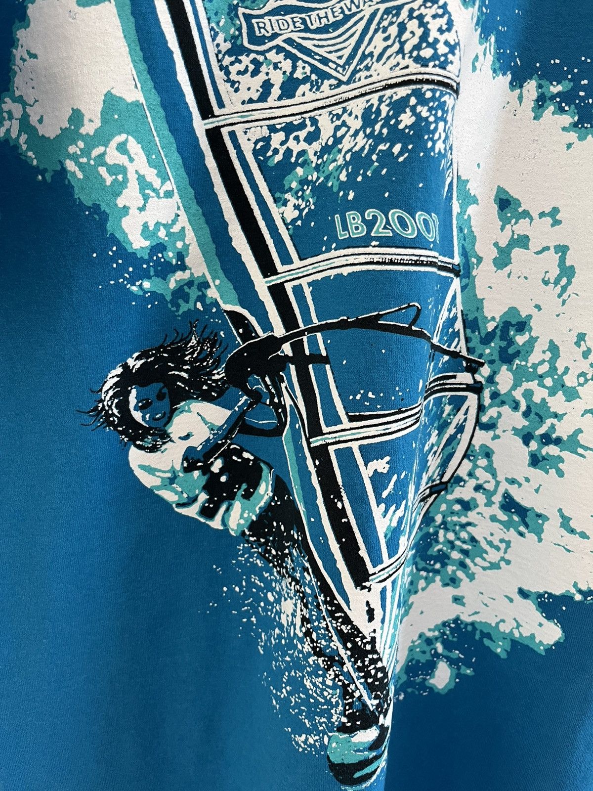 Vintage Vintage Ride The Wave Surf Style T-Shirt Little Brownies Tag Size US L / EU 52-54 / 3 - 4 Thumbnail