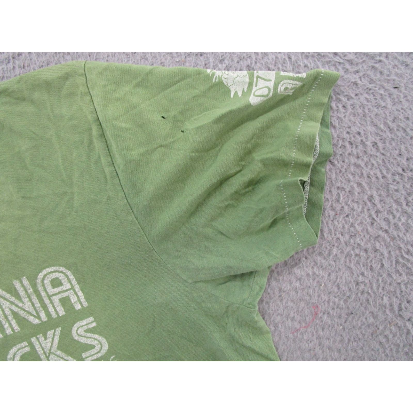 American Eagle Outfitters VTG American Eagle Outfitters Montana Buzzcocks Chicken Shirt Size L Men Short Sleeve Green 90s Thrashed Shirt Mens Size US L / EU 52-54 / 3 - 4 Thumbnail
