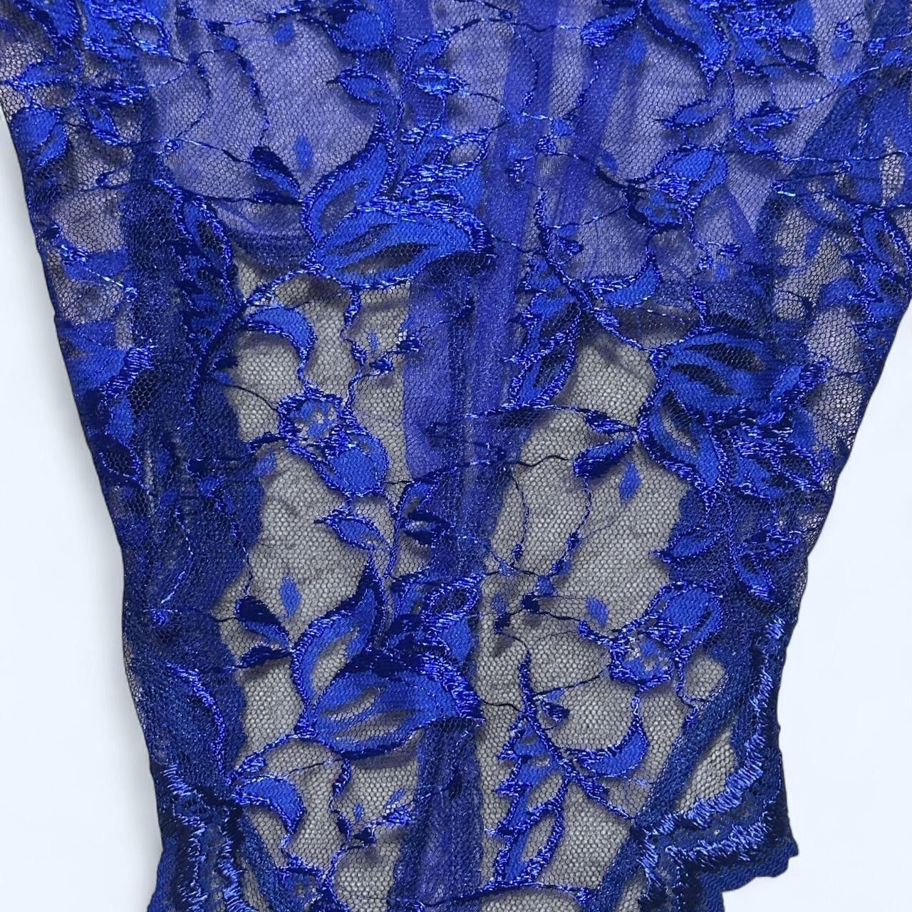 Other Vintage Fredrick’s of Hollywood blue floral lace body suit Size L / US 10 / IT 46 - 3 Thumbnail
