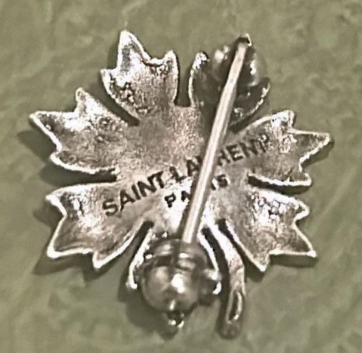 Saint Laurent Paris Saint Laurent Rhinestone Flake Little Flower Brooch in metal Size ONE SIZE - 4 Thumbnail